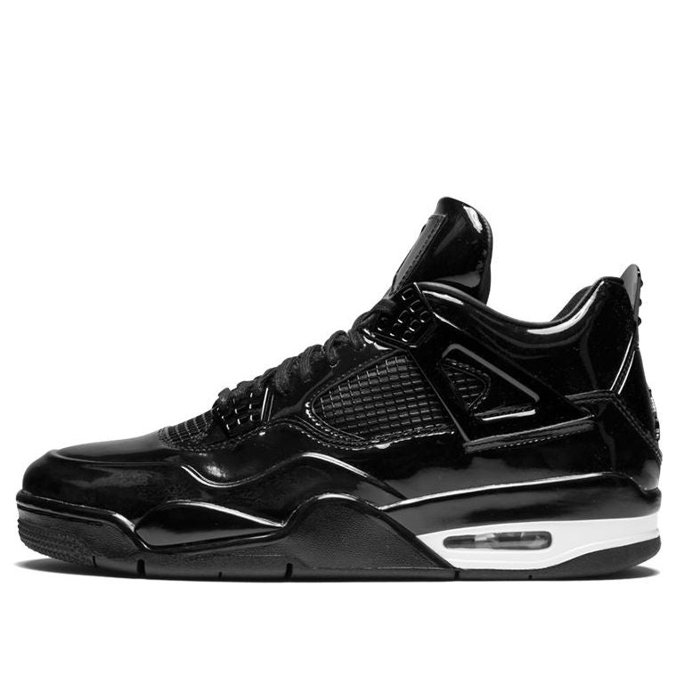 Air Jordan 4 Retro 11Lab4 'Black Patent Leather'  719864-010 Classic Sneakers